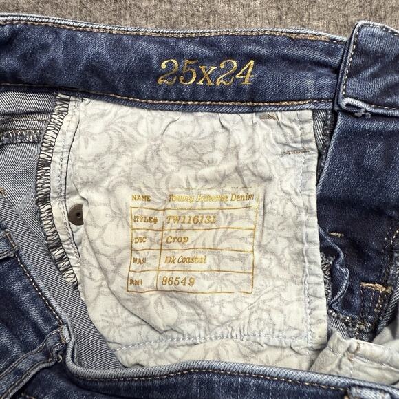 Tommy Bahama Denim Crop Jeans Women's 25 x 24 Blue Low Rise Medium Wash - Picture 3 of 7